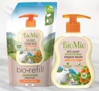 BioMio BIO-SOAP с маслом абрикоса, 300 мл + BioMio BIO-SOAP Refill с маслом абрикоса, 500 мл