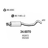 346070 ASSO Резонатор глушит. Opel Vectra 2.0-2.0I Seh 89