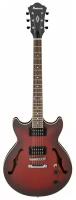 Полуакустическая гитара Ibanez AM53 sunburst red flat