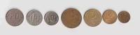 Полный набор монет СССР 7 штук от 1 копейки до 20 копеек бронза и никель 1949 года