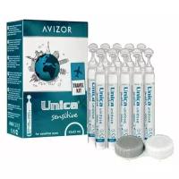 Многоцелевой раствор, жидкость для контактных линз Avizor Unica Sensitive Unidose (Авизор Уника Сенситив Юнидоз), 10 мл 10 юнидоз + контейнер для линз