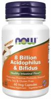 Для ЖКТ и пищеварения Now 8 Billion Acidophilus & Bifidus 60 капсул