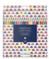 Карандаши цветные "HAPPYCOLOR", 24 ЦВ., 6 ВИДОВ