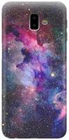 GOSSO Ультратонкий силиконовый чехол-накладка для Samsung Galaxy J6+ (2018) с принтом "Открытый космос"
