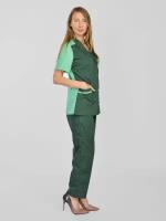 Медицинский женский костюм "весна", размер 48/50, цвет зеленый/салат