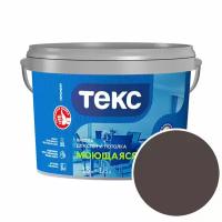 Краска моющаяся Текс Профи RAL 8017 (Шоколадно-коричневый - Chocolate brown) 1,8 л