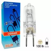 Лампа Галогенная OSRAM Капсула Gy6.35 100Вт 12В 3600Лм 3450К d11,5x44mm 64625 Теплый белый свет, уп. 1шт