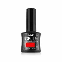 Гель-лак для ногтей KIKI оттенок 21 GEL UV&LED, ярко-красный, 6 мл