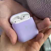 Силиконовый чехол для AirPods, лавандовый, Deppa 47007