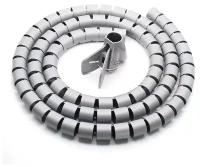 Кабельный органайзер RIPO Пластиковый спиральный рукав для кабеля диаметр 20 мм 2 метра и инструмент ST-20 003-700043