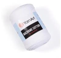 Пряжа YarnArt Macrame Cotton ЯрнАрт Макраме Коттон, шнур для плетения макраме, 751 белый, 250 г, 225 м, смесовая, 1 шт