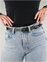 Ремень Yuzhanini goods женский кожаный Slim Model. Для джинс, брюк или платья. Ремешок тонкий из натуральной кожи