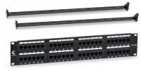 Патч-панель Cabeus IDC 19" (2U), 48 портов RJ-45, категория 5e, Dual IDC, с задним кабельным организатором