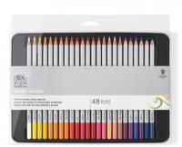 Winsor&Newton Набор профессиональных цветных карандашей 48 цветов, в металле