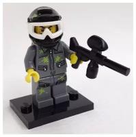 Минифигурка Лего Lego col10-9 Paintball Player, Series 10 (Complete Set with Stand and Accessories)