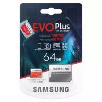 Карта памяти SAMSUNG micro SDXC 64Gb EVO Plus UHS-I U1 + ADP (100/20 Mb/s)