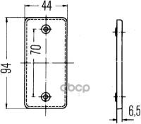 Отражатель бампера заднего (катафот), 8RA003326001 HELLA 8RA003326-001