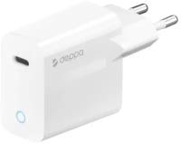 Сетевое зарядное устройство USB Type-C, Power Delivery, 20Вт, белый, Deppa, Deppa 11424