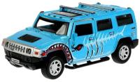 Машина металл HUMMER H2 хищники 12 см, двери, багаж, инерц