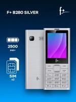 Телефон F+ B280 RU, 2 SIM, серебристый