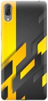 Ультратонкий силиконовый чехол-накладка для Sony Xperia L3 с принтом "Черно-желтая абстракция"