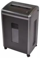 Уничтожитель бумаги (шредер) Bulros 636C чёрный, A4, 22 литра, 2х10мм (бумага, скобы от степлера, CD/DVD, пластиковые карты)
