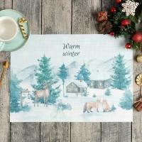 Салфетка на стол "Warm winter" ПВХ, 40х29 см 6851500