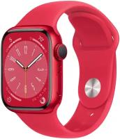 Умные часы Apple Watch Series 8 41 мм Aluminium Case GPS, (PRODUCT)RED Sport Band