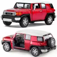 Машинка Toyota FJ CRUISER бордовая металл инерция Kinsmart