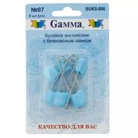 Булавка Gamma BUKS-006, 07 голубой, N5, 6 шт