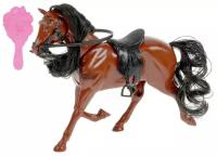 Аксессуары для кукол 29 см: лошадь машет головой, издает звук Карапуз HY824738-PH-S