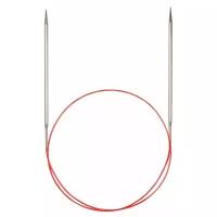 Спицы ADDI круговые с удлиненным кончиком 775-7, диаметр 7 мм, длина 50 см, общая длина 50 см, красный/серебристый