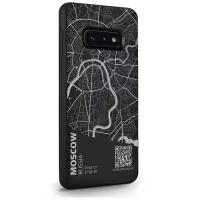 Черный силиконовый чехол MustHaveCase для Samsung Galaxy S10E Карта Москвы для Самсунг Галакси С10Е