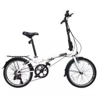 Велосипед DAHON Dream D6 складной, white. Крылья, багажник, подножка