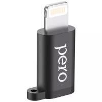 Адаптер PERO AD01 LIGHTNING TO MICRO USB, черный