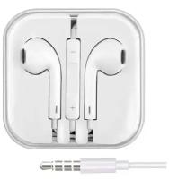 Наушники стерео-гарнитура для iPhone EarPods (3.5 mm), белые