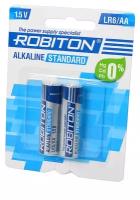 Батарейка ROBITON Alkaline Standard LR6/AA, в упаковке: 2 шт