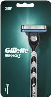 Многоразовый бритвенный станок Gillette Mach3, 1 кассета