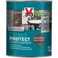 Эмаль Direct Protect V33 коричневая, 0.75л