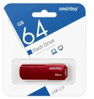 USB 64GB SmartBuy Clue бордовый