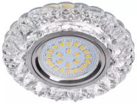 Встраиваемый светильник с подсветкой LD7009 Ecola FT16CCEFB GU5.3 + LED 4000K прозрачный/хром 421836