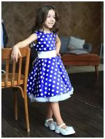 Платье Бушон, размер 134-140, синий