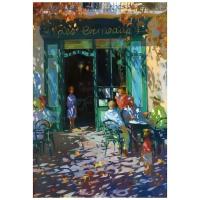 Репродукция на холсте Осенне кафе (Autumn cafe) Парселье Лоран 30см. x 44см