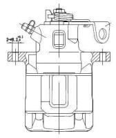 Суппорт тормозной задний правый TRIALLI CF 182010 для Audi A3, Skoda Octavia, Volkswagen Golf