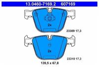 Колодки тормозные дисковые задн, BMW: 1 купе M 07-, 3 M3 4.0 05-11, 3 кабрио M3 06-, 3 купе M/M GTS 06-, 5 525 d/525 i/530 d/530 i/535 d/540 i/545 i/, 13046071692 ATE 13.0460-7169.2