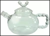 Заварочный чайник из жаропрочного стекла "Бамбук" с пружинкой-фильтром в носике, 600 мл, дно d90 мм