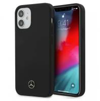 Чехол CG Mobile Mercedes Liquid silicone Hard для iPhone 12 mini, цвет Черный (MEHCP12SSILBK)