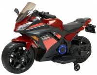 Детский электромотоцикл Kawasaki Ninja (12V, EVA, спидометр, ручка газа) - DLS07-SP-RED (DLS07-SP-RED)