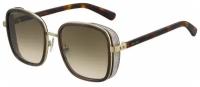 Женские солнцезащитные очки Jimmy Choo ELVA/S FG4 HA, цвет: коричневый, цвет линзы: коричневый, квадратные, полиамид