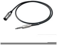 Proel BULK230LU1 микрофонный кабель 6,3 Jack (Stereo) - XLR (M) 1 м